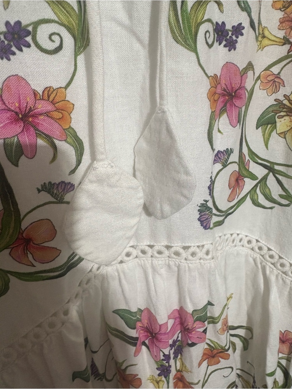 FARM Rio White Maxi Dress with Multicolor Floral Embroidery - Picture 5 of 11